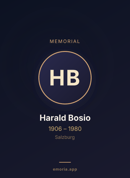 Memorial portrait of Harald Bosio