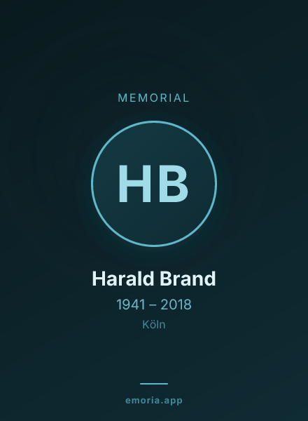 Memorial portrait of Harald Brand