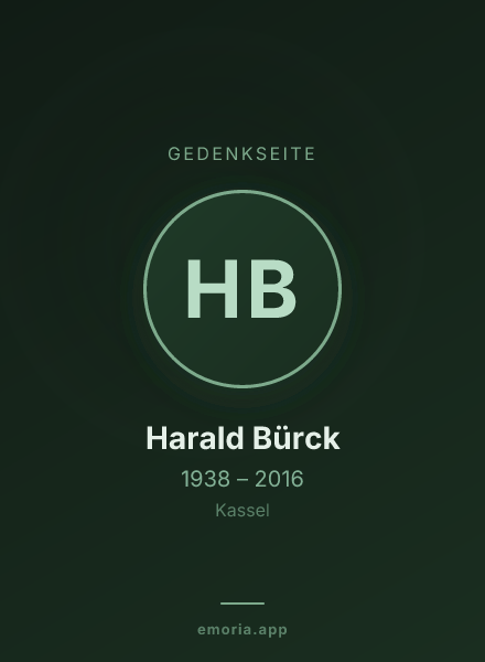 Gedenkportrait von Harald Bürck
