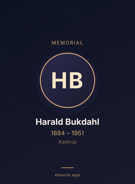 Memorial portrait of Harald Bukdahl