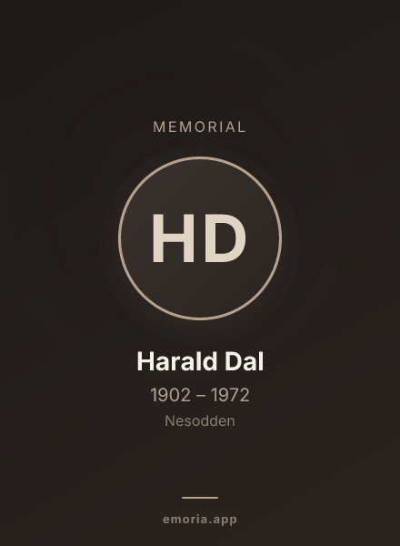Memorial portrait of Harald Dal