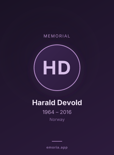 Memorial portrait of Harald Devold