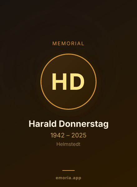 Memorial portrait of Harald Donnerstag