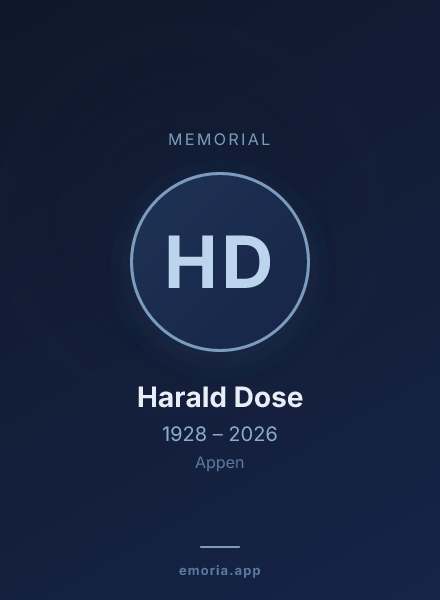 Memorial portrait of Harald Dose