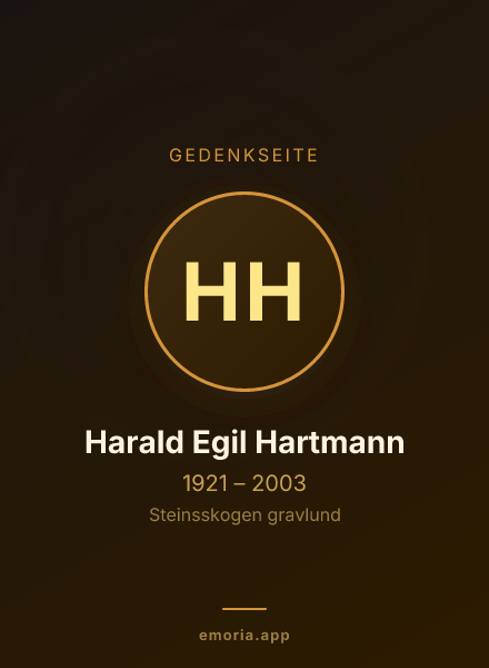 Gedenkportrait von Harald Egil Hartmann