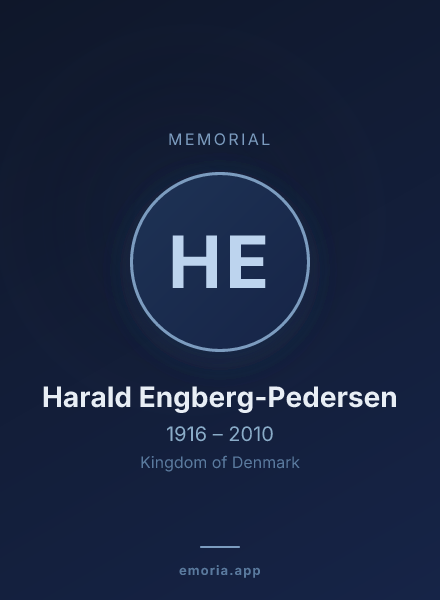 Memorial portrait of Harald Engberg-Pedersen