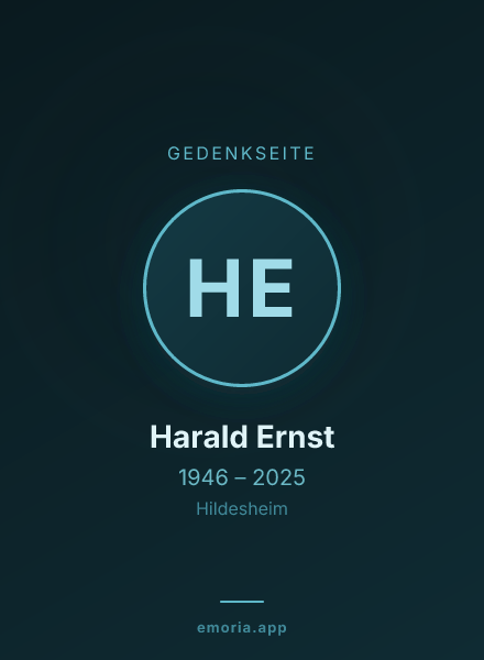 Gedenkportrait von Harald Ernst