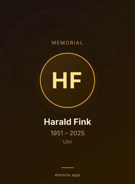 Memorial portrait of Harald Fink