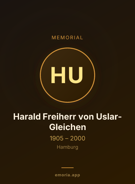 Memorial portrait of Harald Freiherr von Uslar-Gleichen