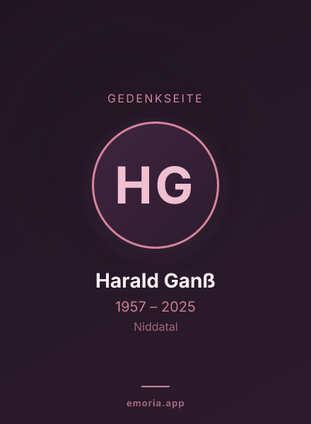 Gedenkportrait von Harald Ganß