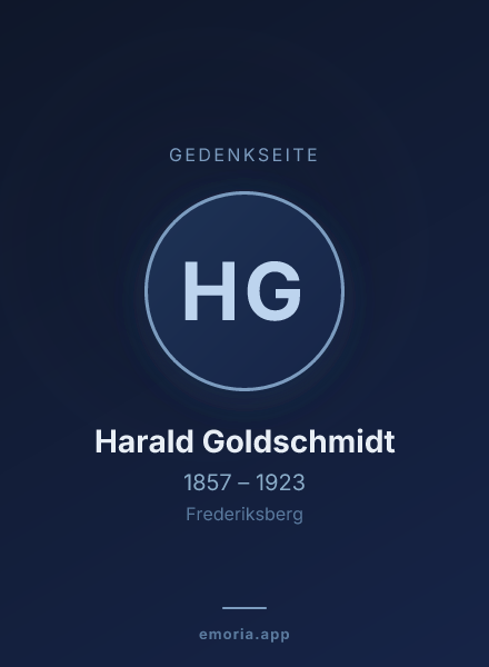 Gedenkportrait von Harald Goldschmidt