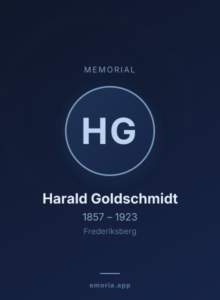 Memorial portrait of Harald Goldschmidt