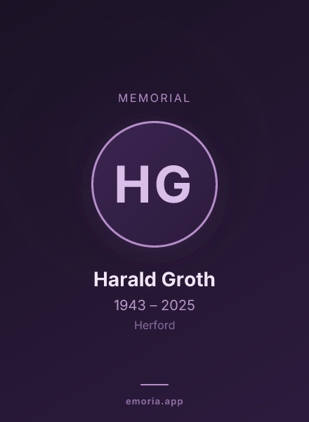 Memorial portrait of Harald Groth