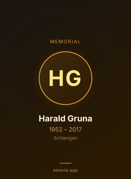 Memorial portrait of Harald Gruna