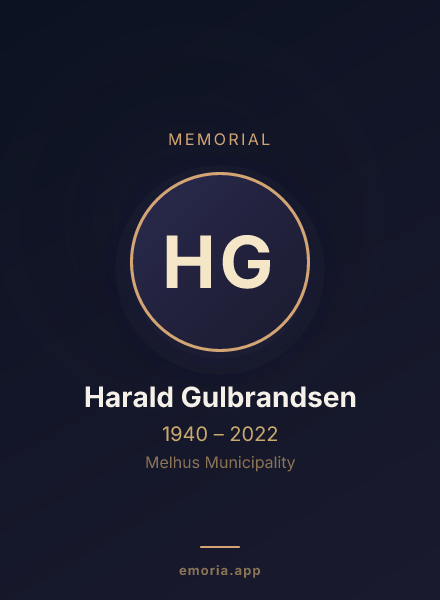 Memorial portrait of Harald Gulbrandsen