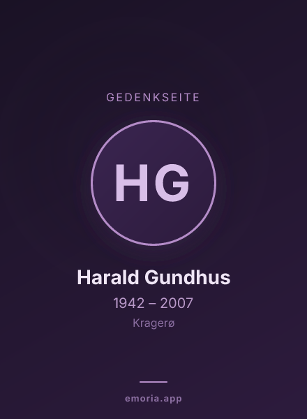 Gedenkportrait von Harald Gundhus