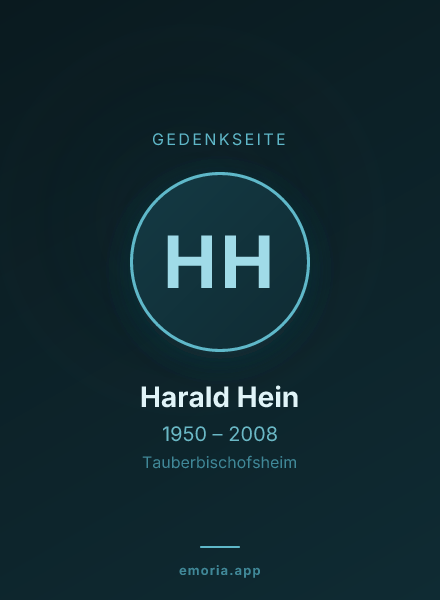 Gedenkportrait von Harald Hein