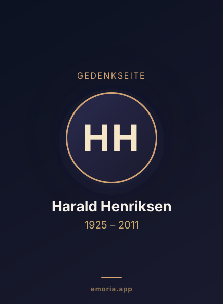 Gedenkportrait von Harald Henriksen