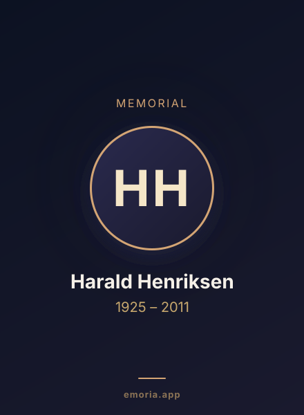 Memorial portrait of Harald Henriksen