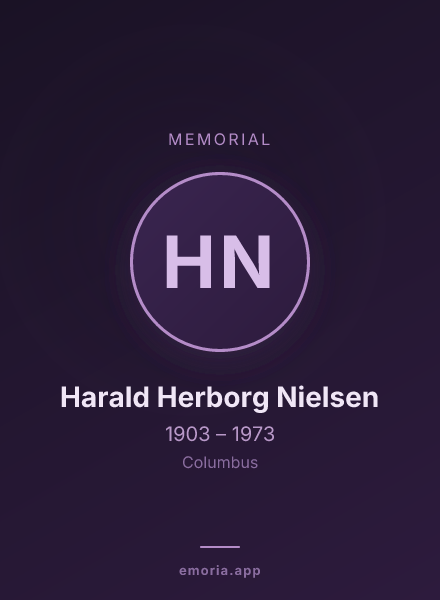 Memorial portrait of Harald Herborg Nielsen