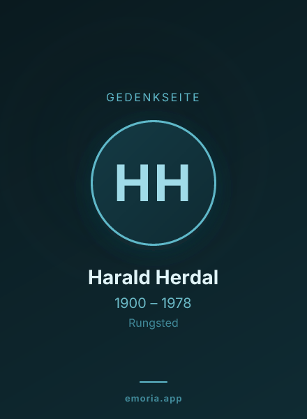 Gedenkportrait von Harald Herdal