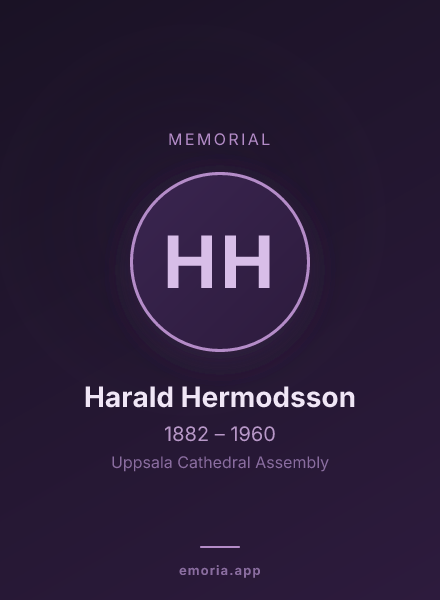 Memorial portrait of Harald Hermodsson