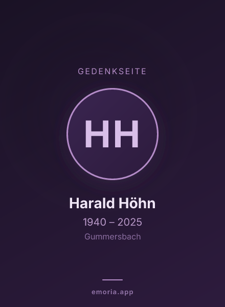 Gedenkportrait von Harald Höhn