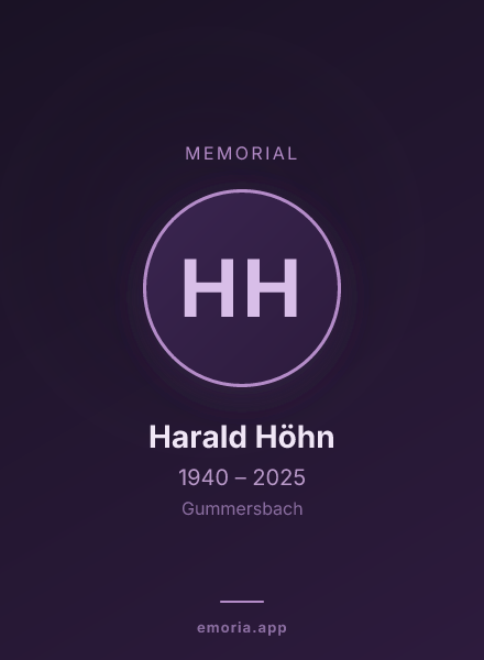 Memorial portrait of Harald Höhn