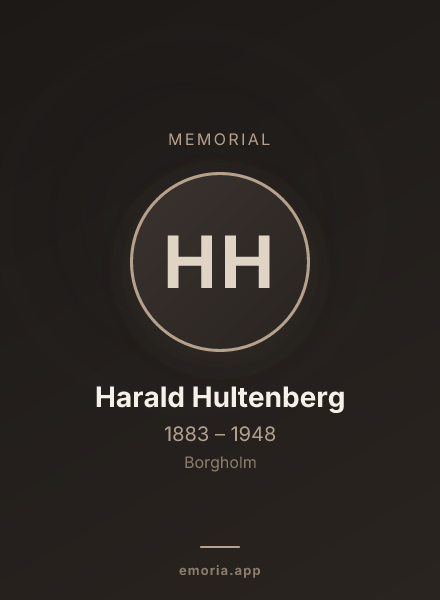 Memorial portrait of Harald Hultenberg