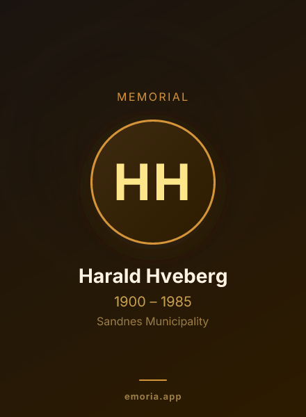 Memorial portrait of Harald Hveberg