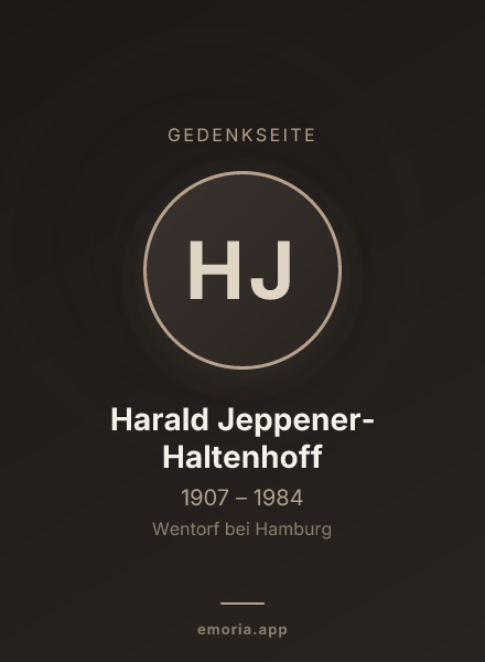 Gedenkportrait von Harald Jeppener-Haltenhoff