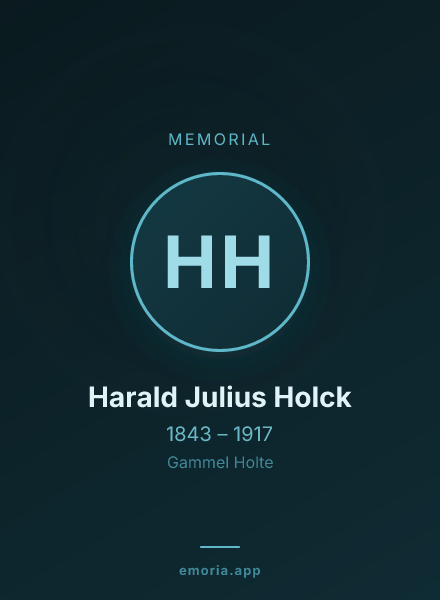 Memorial portrait of Harald Julius Holck