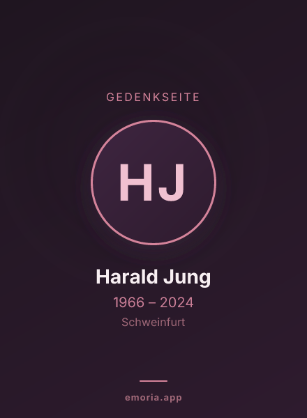 Gedenkportrait von Harald Jung