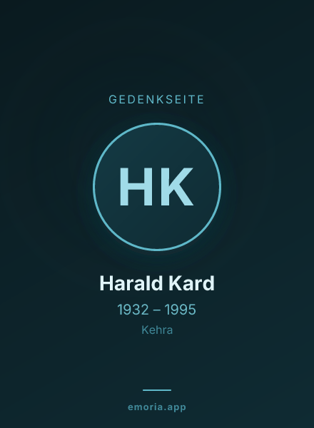 Gedenkportrait von Harald Kard
