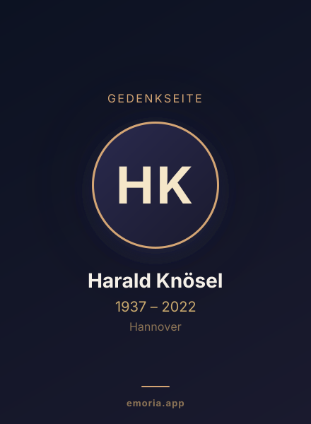 Gedenkportrait von Harald Knösel