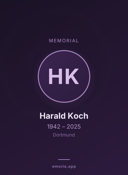 Memorial portrait of Harald Koch