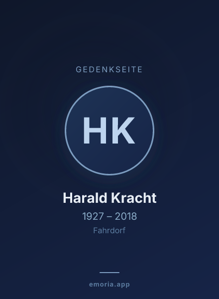 Gedenkportrait von Harald Kracht