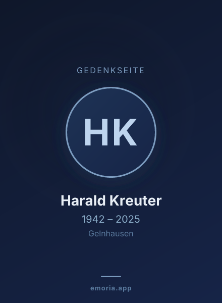 Gedenkportrait von Harald Kreuter