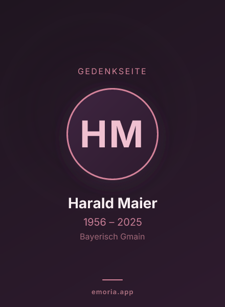 Gedenkportrait von Harald Maier