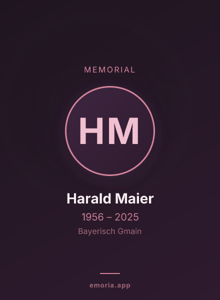 Memorial portrait of Harald Maier