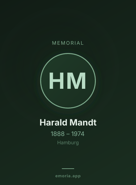 Memorial portrait of Harald Mandt