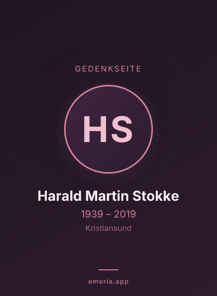Gedenkportrait von Harald Martin Stokke