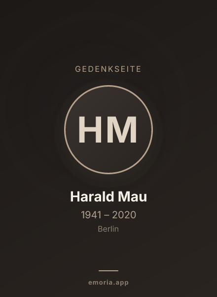 Gedenkportrait von Harald Mau