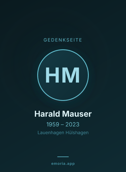 Gedenkportrait von Harald Mauser