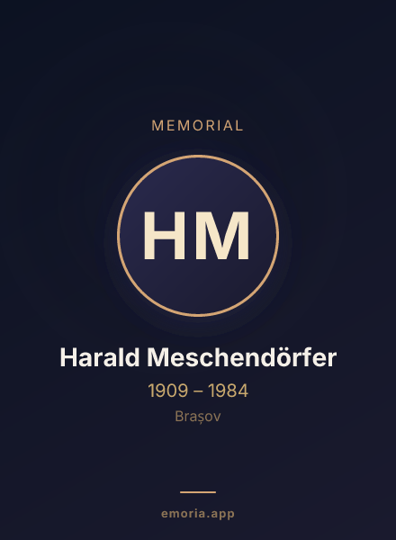Memorial portrait of Harald Meschendörfer