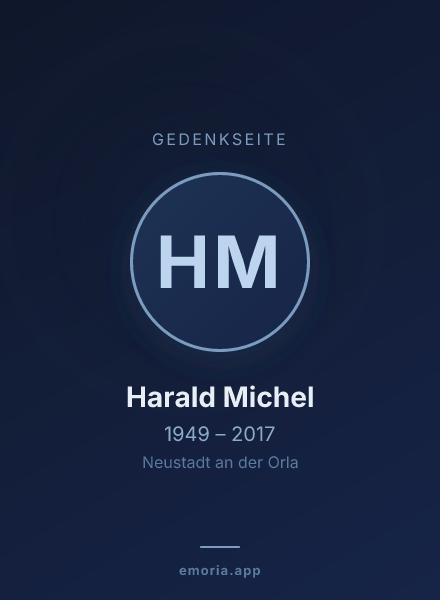 Gedenkportrait von Harald Michel