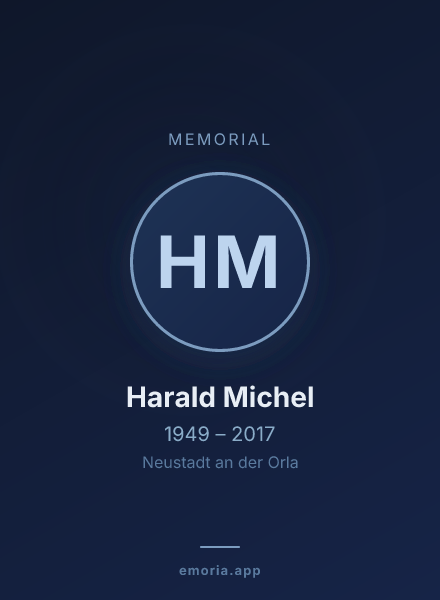 Memorial portrait of Harald Michel