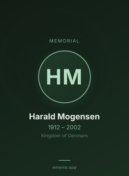 Memorial portrait of Harald Mogensen