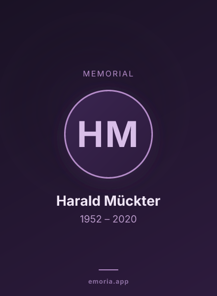 Memorial portrait of Harald Mückter