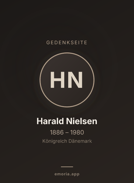 Gedenkportrait von Harald Nielsen